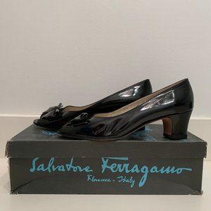 Vintage Ferragamo Peep-Toe Heels